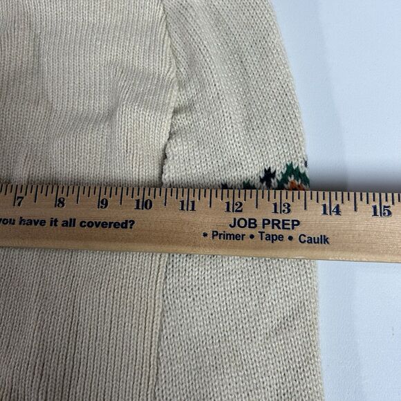 Dog Sweater Cream Chevron Knit Hooded “Chill out” Medium Winter Clothes Warm - Picture 10 of 10